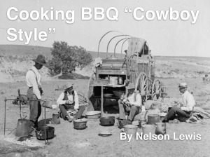 Cooking bbq cowboy style by Nelson Lewis