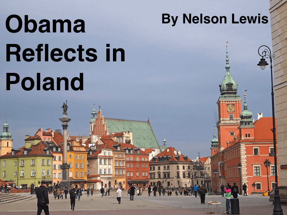Obama Reflects in Poland