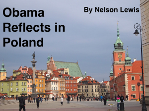 Obama reflects in poland by Nelson Lewis